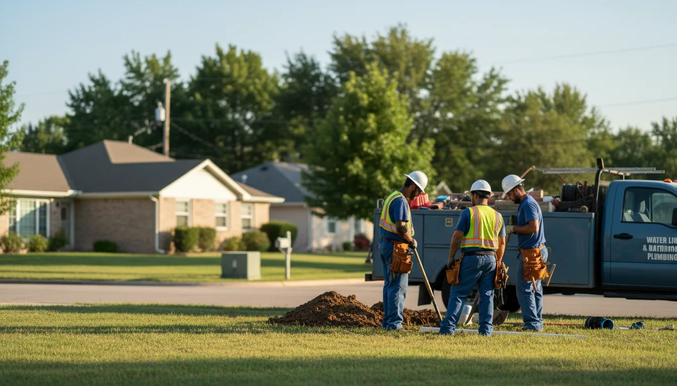 Residential water line and bathroom plumbing service in Queen City, MO
